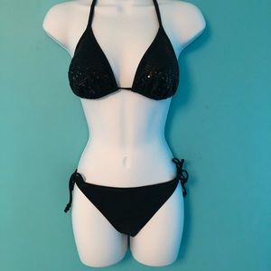 👙🖤Black Sequined Bikini